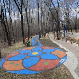 路面透水混凝土 生态彩色透水地坪 透水地面彩色透水混凝土 批发价格