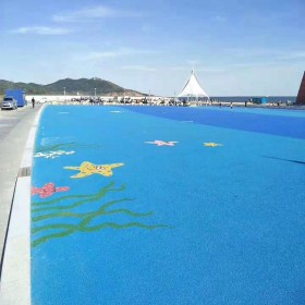 混疑土透水地坪 透水道路混泥土 透水混凝土学校操场 生产企业