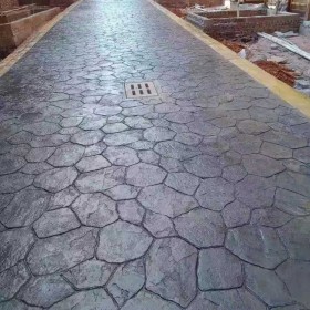 青羊区 压花艺术地坪 压花压膜地坪