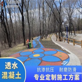 江油市 专业的透水混凝土 室外透水混凝土 彩色透水地坪 生产企业