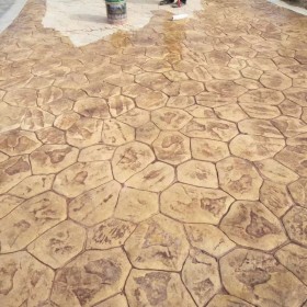 金堂县 压膜彩色地坪 彩色耐磨混凝土 混凝土压印地坪