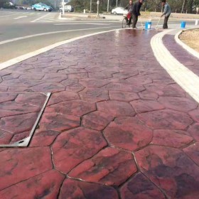 郫县 混凝土透水路面配料 混凝土压花地坪