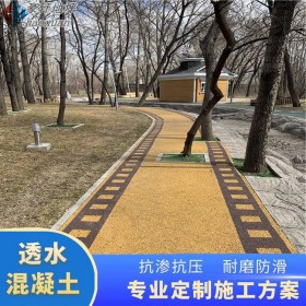 丽江市 透水整体路面 彩色混凝土透水 艺术透水地坪 材料厂家生产直销