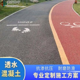 彩色透水路面道路 彩色混凝土地坪 透水地坪封闭剂 厂家直销