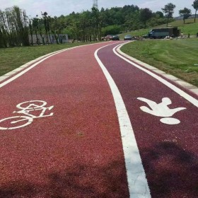 云南彩色透水地坪 透水混凝土绿道 透水整体路面 生产企业