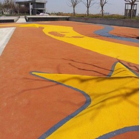 酒泉市 彩色无砂混凝土 透水砼盲道 生态透水地面 材料配合比