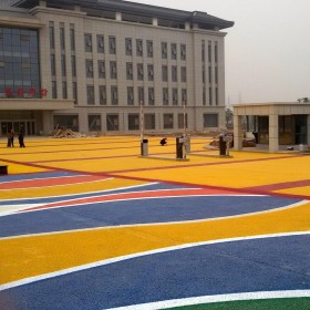 景泰县 透水砼道路 生态透水路面 彩色混凝土地坪 材料制作厂家