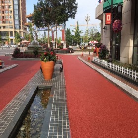 广安市 人行道透水砼 透水整体路面 透水混凝土配料 豪轩专业的材料厂家
